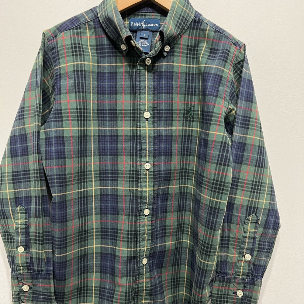RALPH LAUREN LS BUTTON FRONT SHIRT-EXCELLENT-6